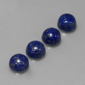 Pedras preciosas de lápis-lazúli azul natural de  ct, corte redondo, opaco