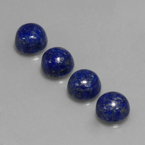 Pedras preciosas de lápis-lazúli azul natural de  ct, corte redondo, opaco