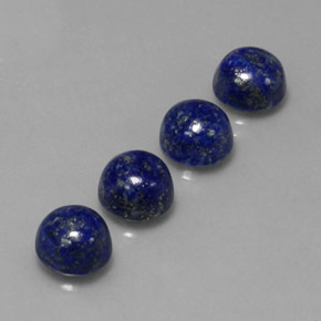 Pedras preciosas de lápis-lazúli azul natural de  ct, corte redondo, opaco