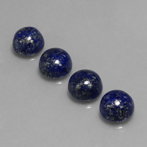 Pedras preciosas de lápis-lazúli azul natural de  ct, corte redondo, opaco