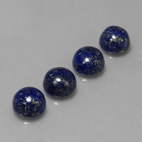 Pedras preciosas de lápis-lazúli azul natural de  ct, corte redondo, opaco