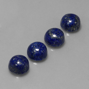 Pedras preciosas de lápis-lazúli azul natural de  ct, corte redondo, opaco