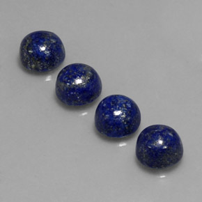 Pedras preciosas de lápis-lazúli azul natural de  ct, corte redondo, opaco