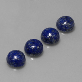 Pedras preciosas de lápis-lazúli azul natural de  ct, corte redondo, opaco