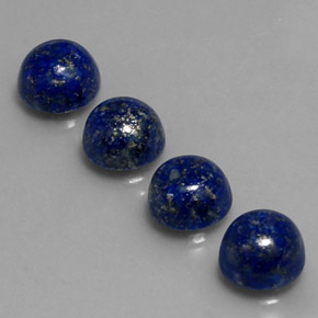 Pedras preciosas de lápis-lazúli azul natural de  ct, corte redondo, opaco