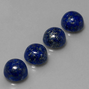 Pedras preciosas de lápis-lazúli azul natural de  ct, corte redondo, opaco