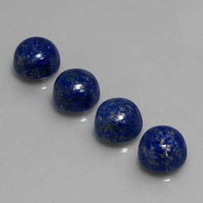 Pedras preciosas de lápis-lazúli azul natural de  ct, corte redondo, opaco
