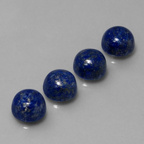 Pedras preciosas de lápis-lazúli azul natural de  ct, corte redondo, opaco