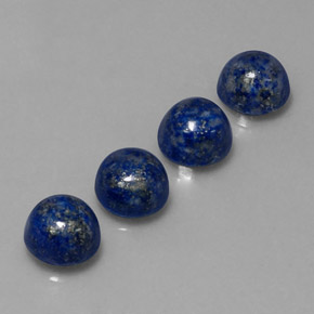Pedras preciosas de lápis-lazúli azul natural de  ct, corte redondo, opaco