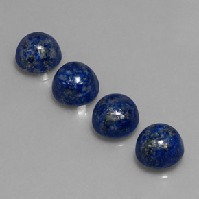 Pedras preciosas de lápis-lazúli azul natural de  ct, corte redondo, opaco