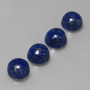 Pedras preciosas de lápis-lazúli azul natural de  ct, corte redondo, opaco