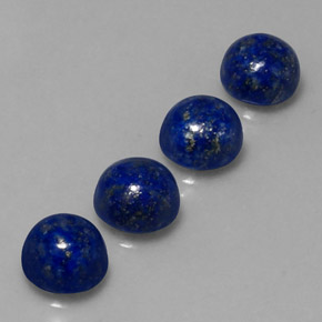 Pedras preciosas de lápis-lazúli azul natural de  ct, corte redondo, opaco