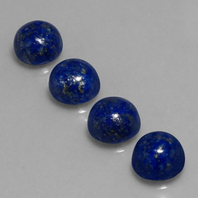 Pedras preciosas de lápis-lazúli azul natural de  ct, corte redondo, opaco