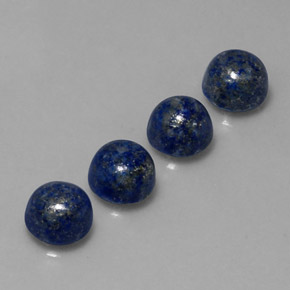 Pedras preciosas de lápis-lazúli azul natural de  ct, corte redondo, opaco