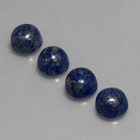 Pedras preciosas de lápis-lazúli azul natural de  ct, corte redondo, opaco