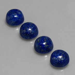 Pedras preciosas de lápis-lazúli azul natural de  ct, corte redondo, opaco