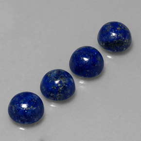 Pedras preciosas de lápis-lazúli azul natural de  ct, corte redondo, opaco