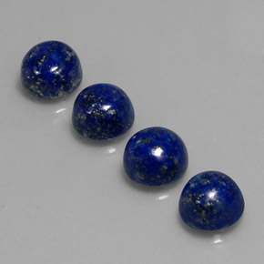 Pedras preciosas de lápis-lazúli azul natural de  ct, corte redondo, opaco