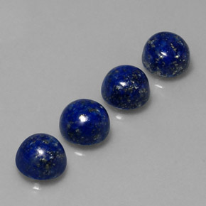 Pedras preciosas de lápis-lazúli azul natural de  ct, corte redondo, opaco