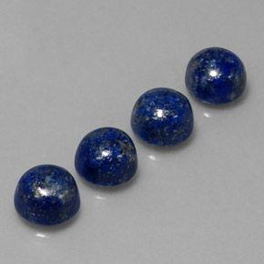 Pedras preciosas de lápis-lazúli azul natural de  ct, corte redondo, opaco