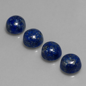 Pedras preciosas de lápis-lazúli azul natural de  ct, corte redondo, opaco