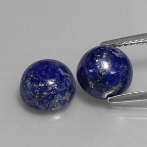Pedras preciosas de lápis-lazúli azul natural de  ct, corte redondo, opaco