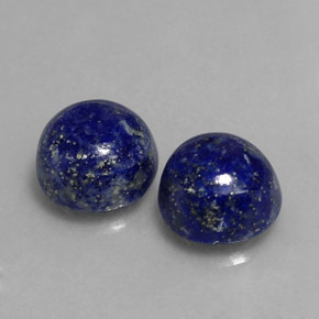 Pedras preciosas de lápis-lazúli azul natural de  ct, corte redondo, opaco