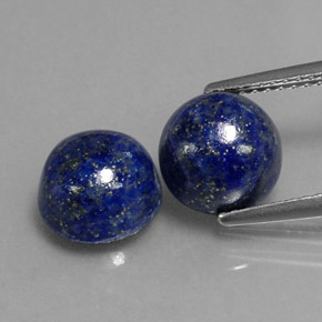 Pedras preciosas de lápis-lazúli azul natural de  ct, corte redondo, opaco
