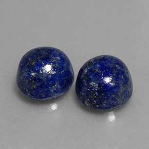 Pedras preciosas de lápis-lazúli azul natural de  ct, corte redondo, opaco