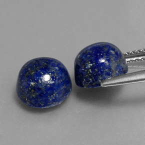 Pedras preciosas de lápis-lazúli azul natural de  ct, corte redondo, opaco
