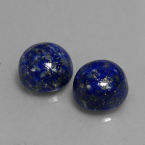 Pedras preciosas de lápis-lazúli azul natural de  ct, corte redondo, opaco
