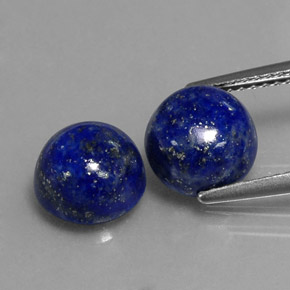Pedras preciosas de lápis-lazúli azul natural de  ct, corte redondo, opaco