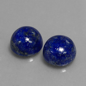 Pedras preciosas de lápis-lazúli azul natural de  ct, corte redondo, opaco