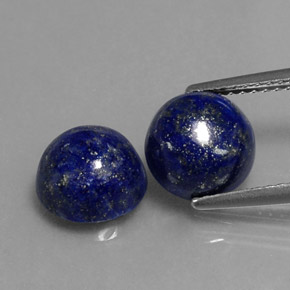 Pedras preciosas de lápis-lazúli azul natural de  ct, corte redondo, opaco