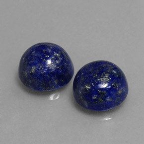 Pedras preciosas de lápis-lazúli azul natural de  ct, corte redondo, opaco
