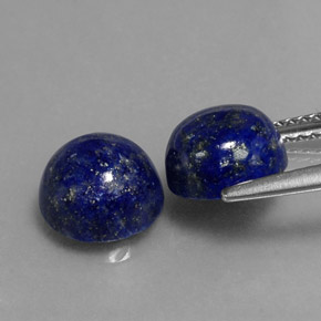 Pedras preciosas de lápis-lazúli azul natural de  ct, corte redondo, opaco