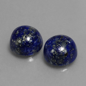 Pedras preciosas de lápis-lazúli azul natural de  ct, corte redondo, opaco
