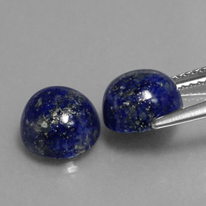 Pedras preciosas de lápis-lazúli azul natural de  ct, corte redondo, opaco