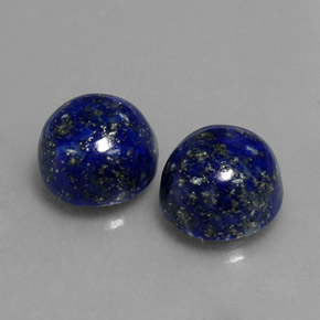 Pedras preciosas de lápis-lazúli azul natural de  ct, corte redondo, opaco