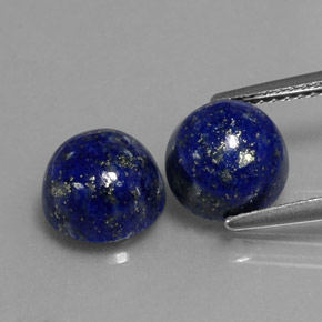 Pedras preciosas de lápis-lazúli azul natural de  ct, corte redondo, opaco