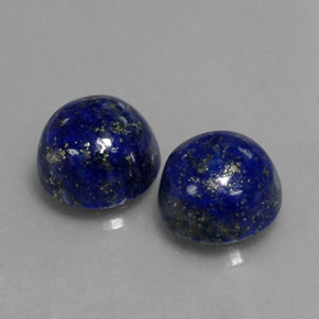 Pedras preciosas de lápis-lazúli azul natural de  ct, corte redondo, opaco