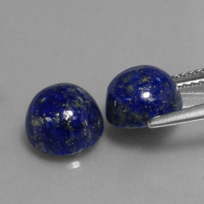 Pedras preciosas de lápis-lazúli azul natural de  ct, corte redondo, opaco