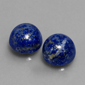 Pedras preciosas de lápis-lazúli azul natural de  ct, corte redondo, opaco