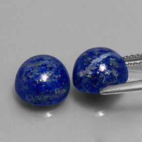 Pedras preciosas de lápis-lazúli azul natural de  ct, corte redondo, opaco