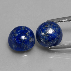 Pedras preciosas de lápis-lazúli azul natural de  ct, corte redondo, opaco