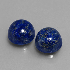 Pedras preciosas de lápis-lazúli azul natural de  ct, corte redondo, opaco