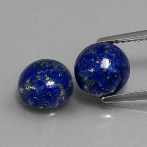 Pedras preciosas de lápis-lazúli azul natural de  ct, corte redondo, opaco