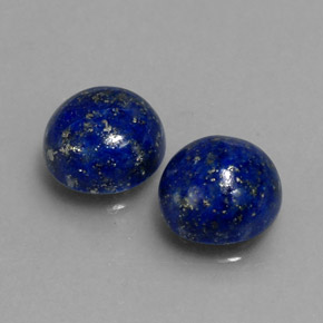Pedras preciosas de lápis-lazúli azul natural de  ct, corte redondo, opaco
