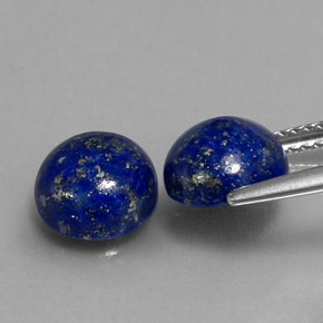 Pedras preciosas de lápis-lazúli azul natural de  ct, corte redondo, opaco