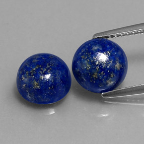 Pedras preciosas de lápis-lazúli azul natural de  ct, corte redondo, opaco